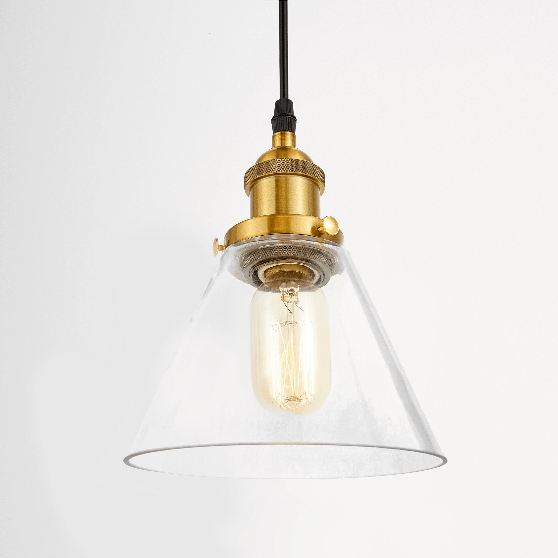 LOFT BRASS PENDANT LAMP NUBI W1 - LuminaLux
