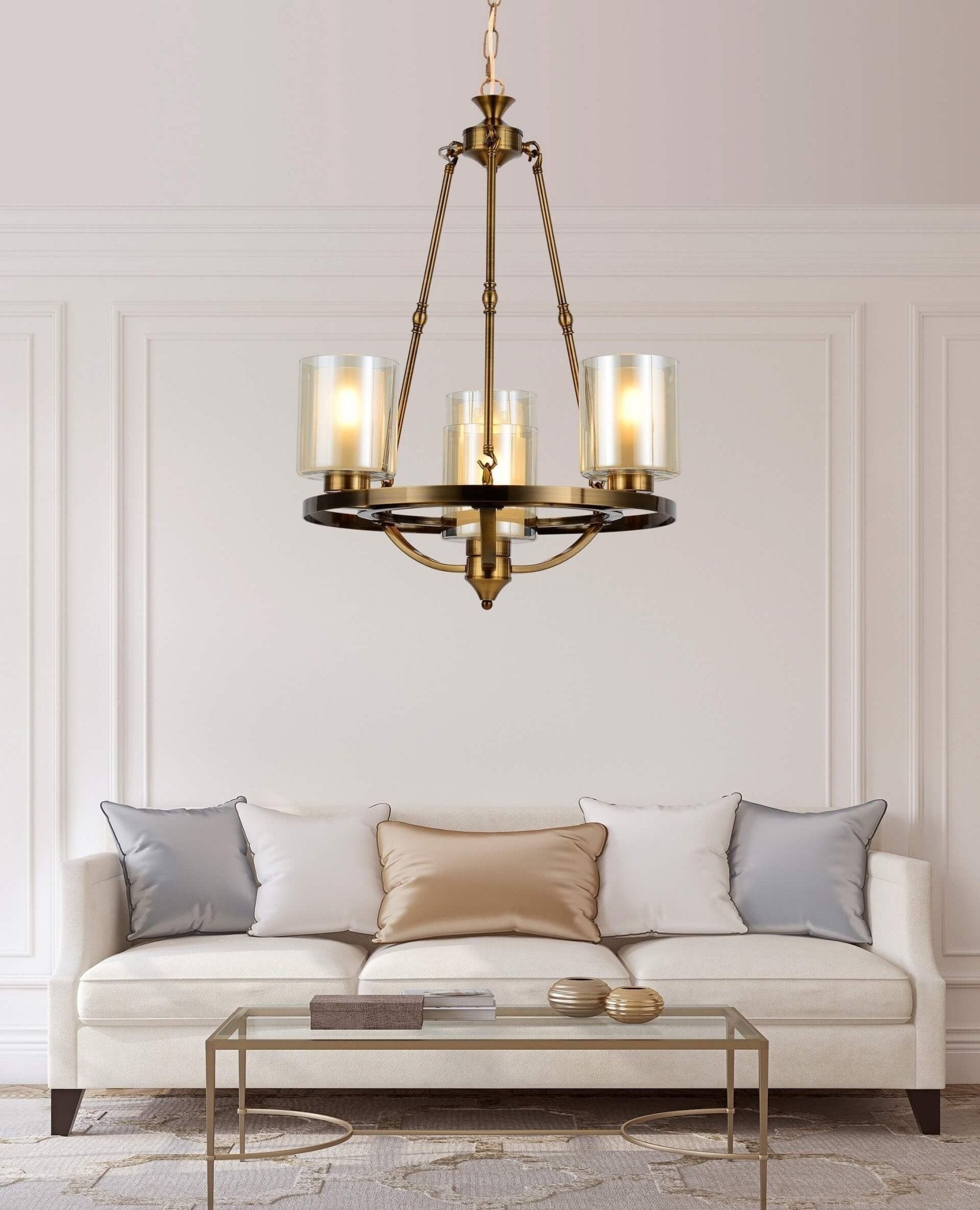 LOFT BRASS PENDANT LAMP SANTINI W4 - LuminaLux