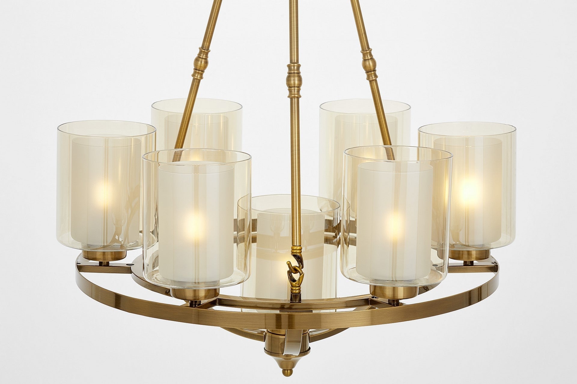 LOFT BRASS PENDANT LAMP SANTINI W7 - LuminaLux