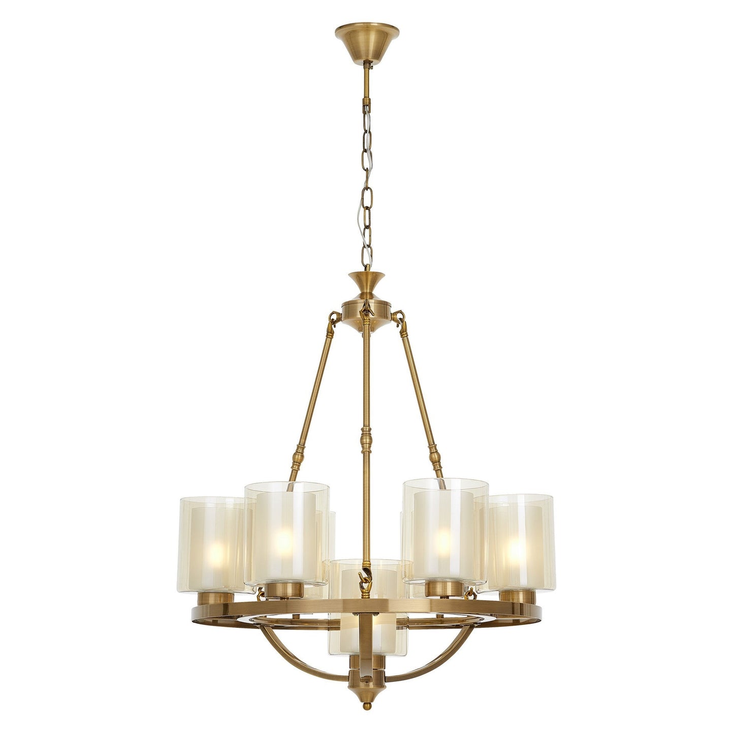 LOFT BRASS PENDANT LAMP SANTINI W7 - LuminaLux