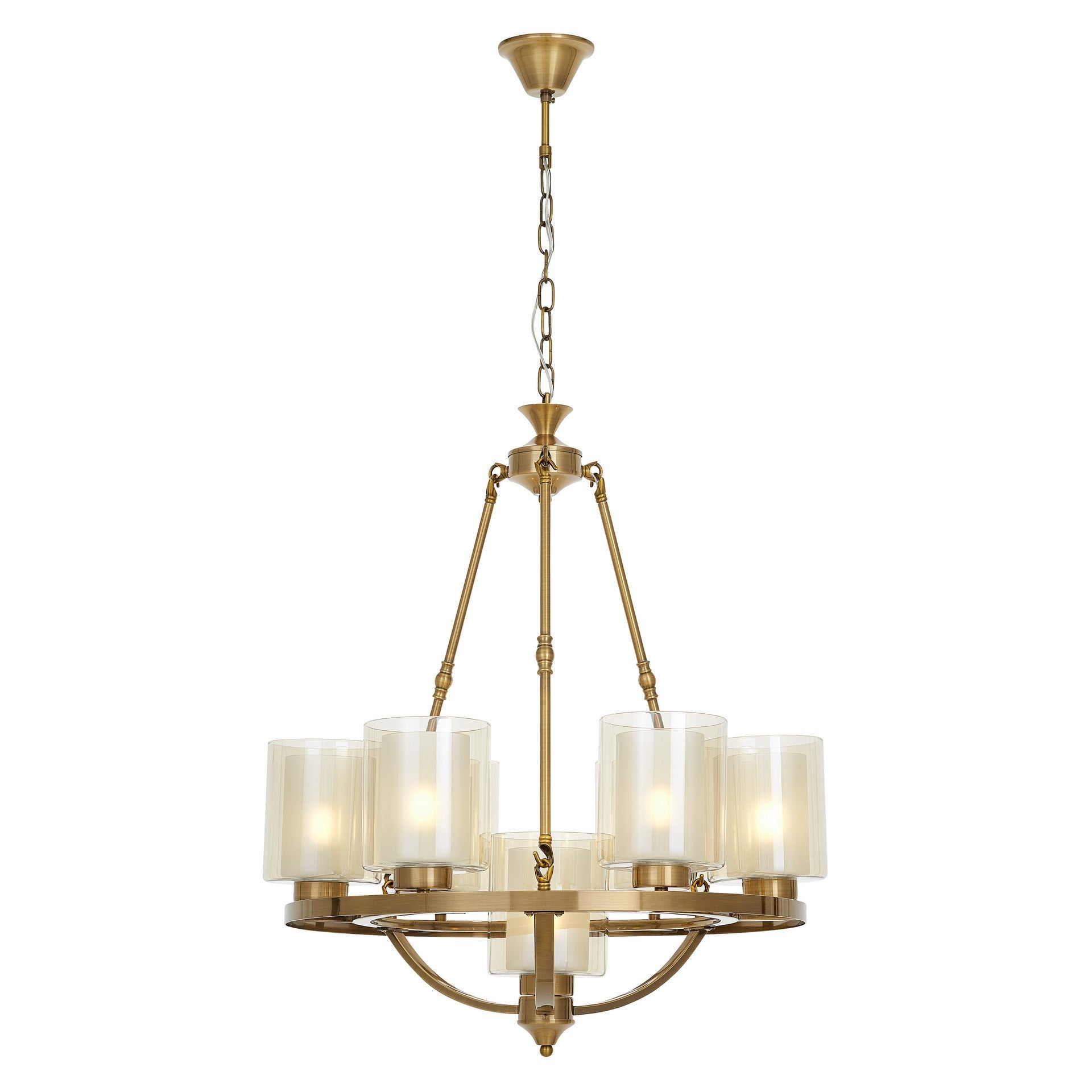 LOFT BRASS PENDANT LAMP SANTINI W7 - LuminaLux