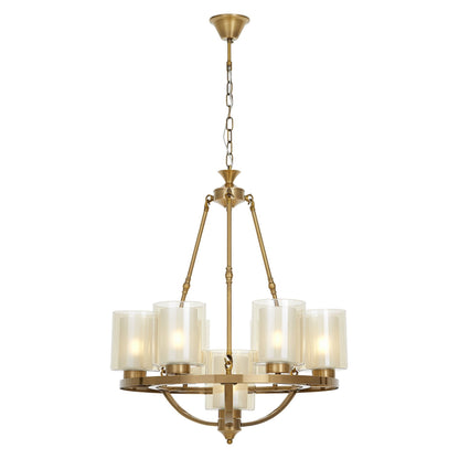 LOFT BRASS PENDANT LAMP SANTINI W7 - LuminaLux
