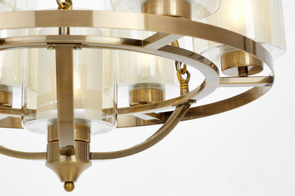 LOFT BRASS PENDANT LAMP SANTINI W7 - LuminaLux