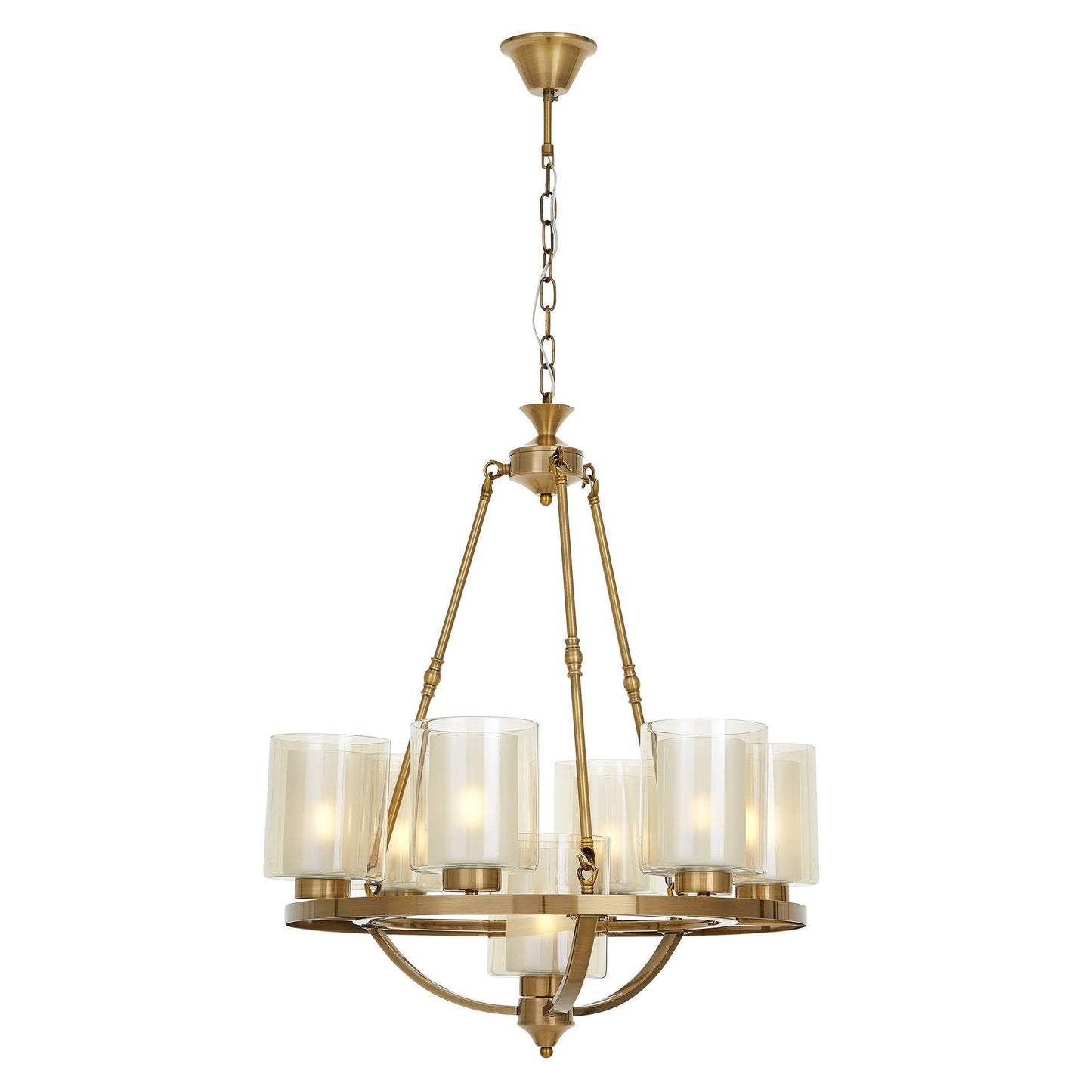 LOFT BRASS PENDANT LAMP SANTINI W7 - LuminaLux