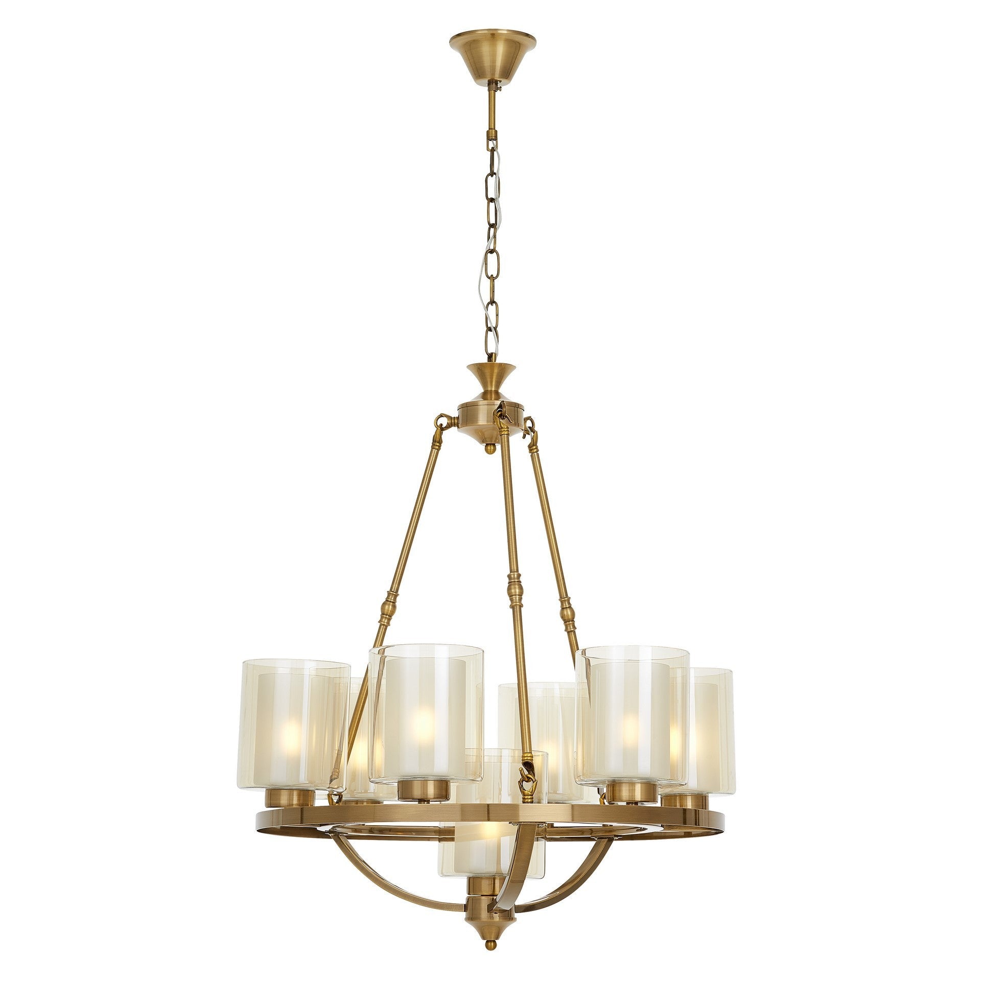 LOFT BRASS PENDANT LAMP SANTINI W7 - LuminaLux