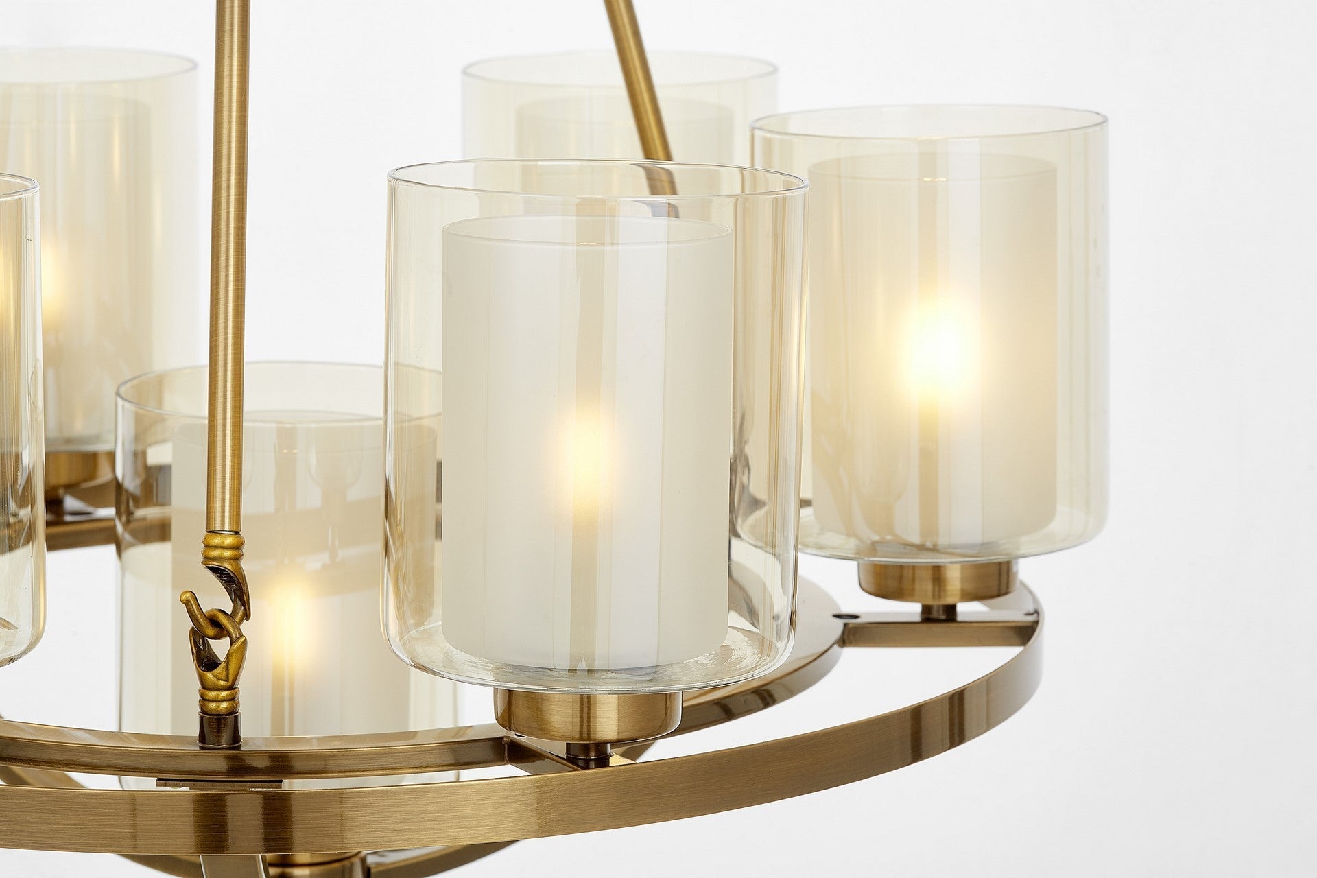 LOFT BRASS PENDANT LAMP SANTINI W7 - LuminaLux