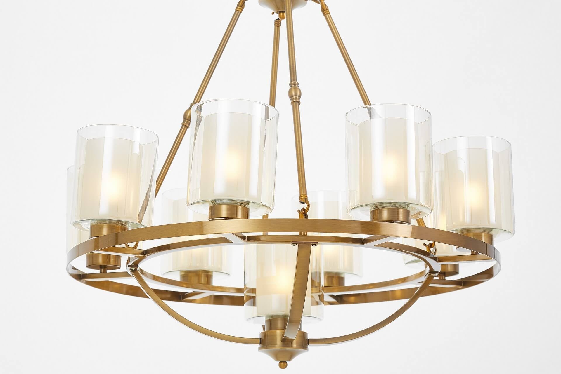 LOFT BRASS PENDANT LAMP SANTINI W9 - LuminaLux
