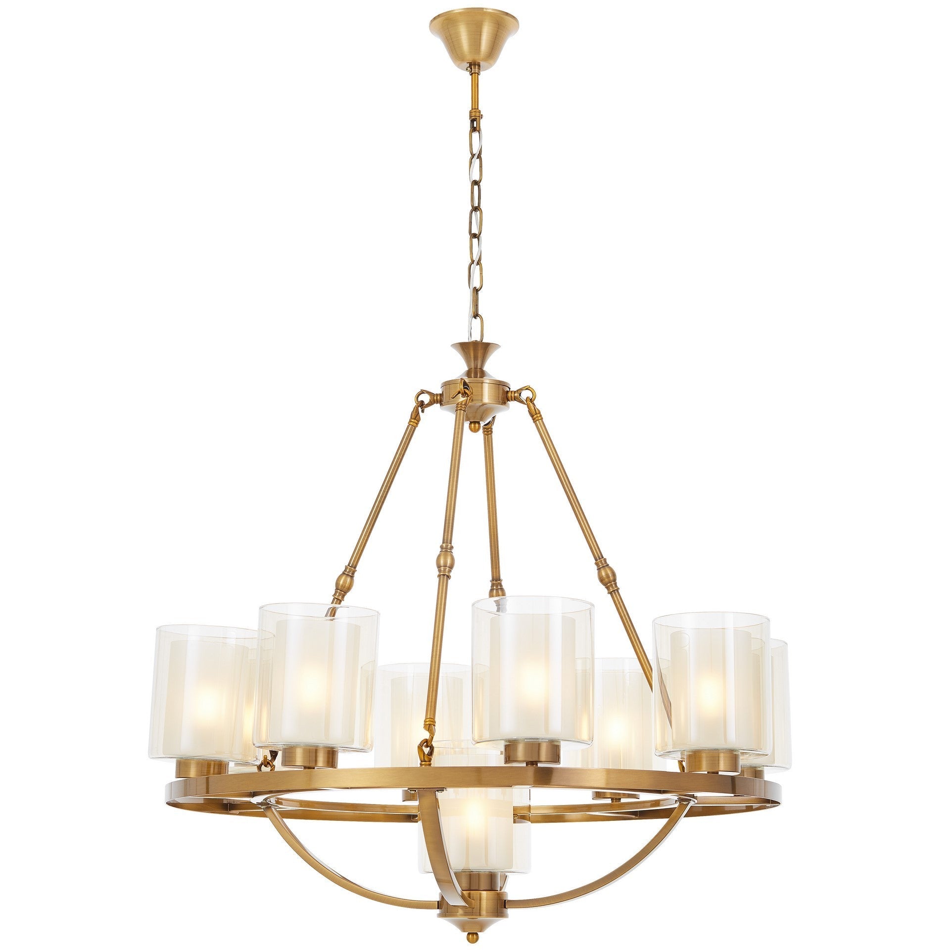 LOFT BRASS PENDANT LAMP SANTINI W9 - LuminaLux