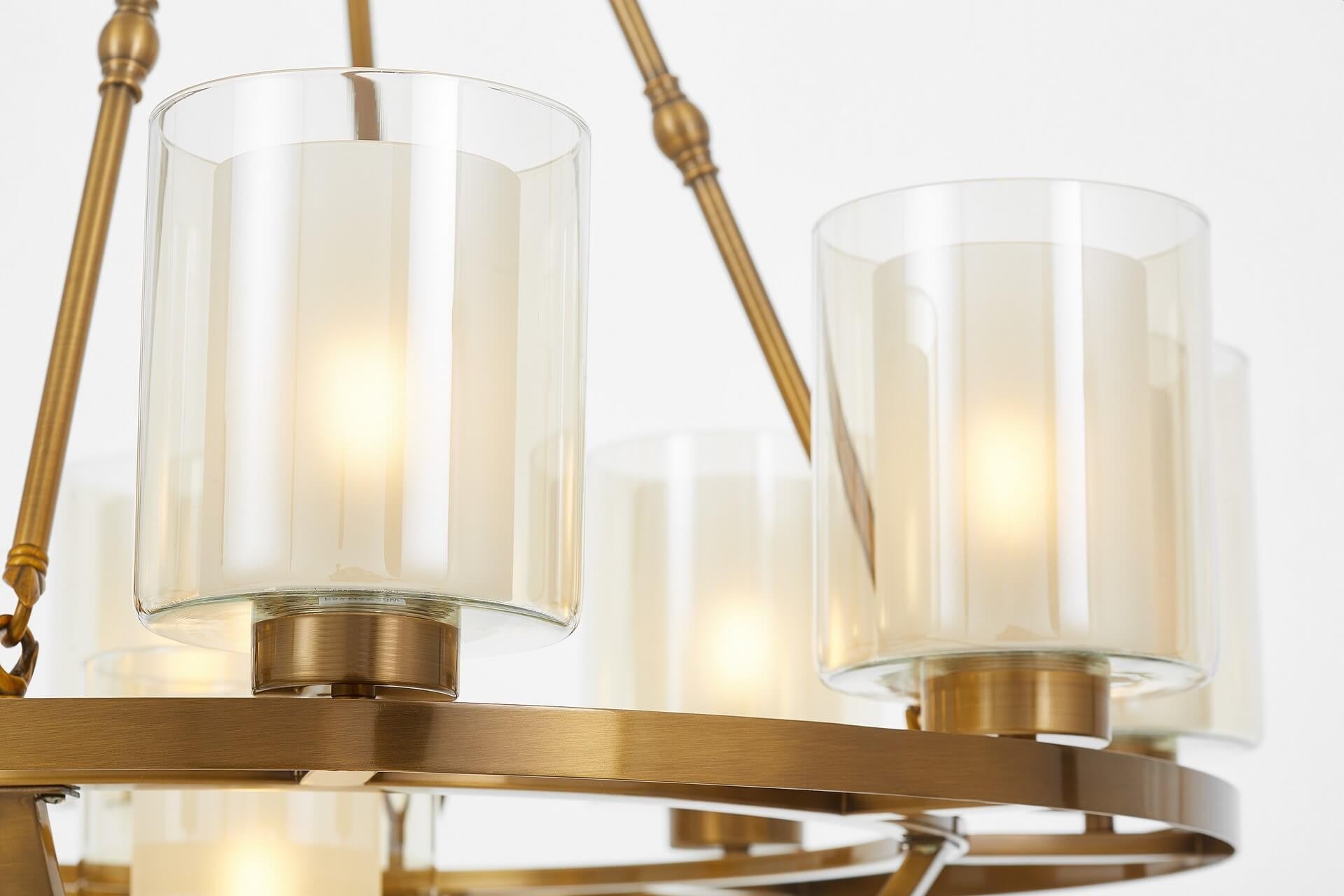 LOFT BRASS PENDANT LAMP SANTINI W9 - LuminaLux