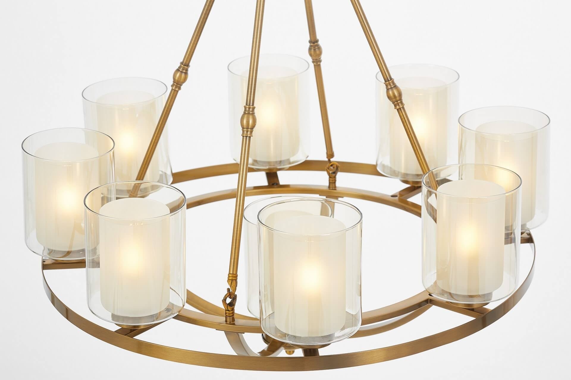 LOFT BRASS PENDANT LAMP SANTINI W9 - LuminaLux