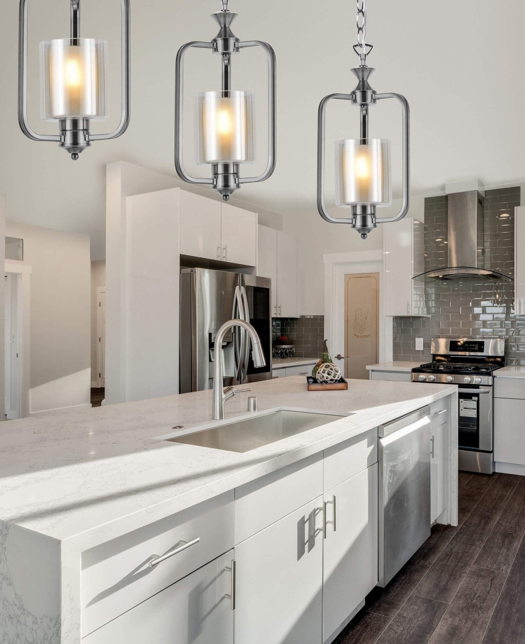 LOFT CHROME PENDANT LAMP ATLANTA W1 - LuminaLux