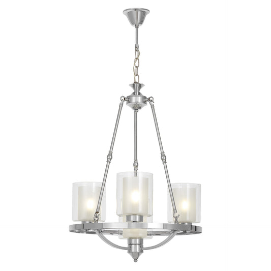 LOFT CHROME PENDANT LAMP SANTINI W4 - LuminaLux