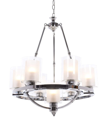 LOFT CHROME PENDANT LAMP SANTINI W7 - LuminaLux