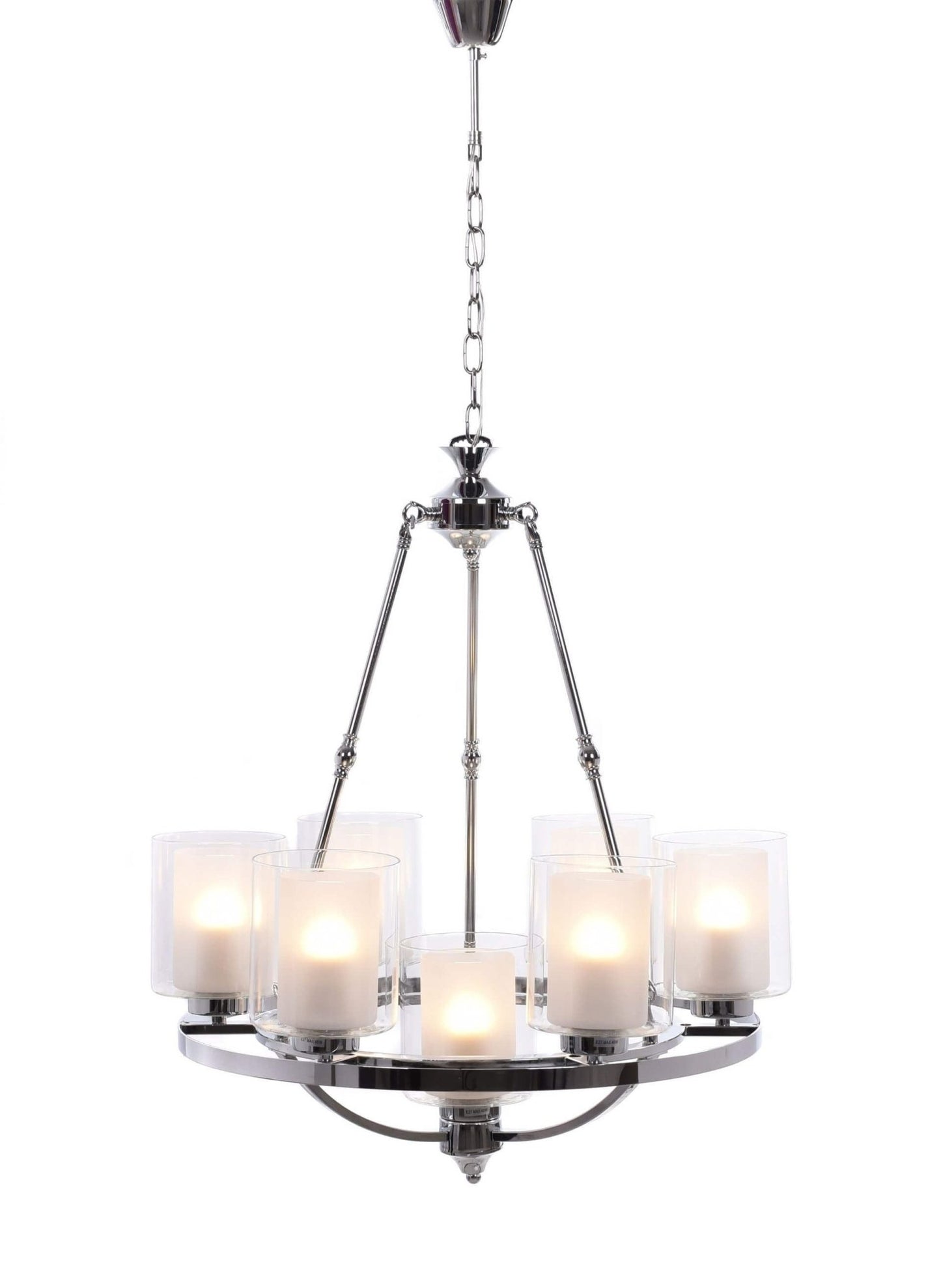 LOFT CHROME PENDANT LAMP SANTINI W7 - LuminaLux