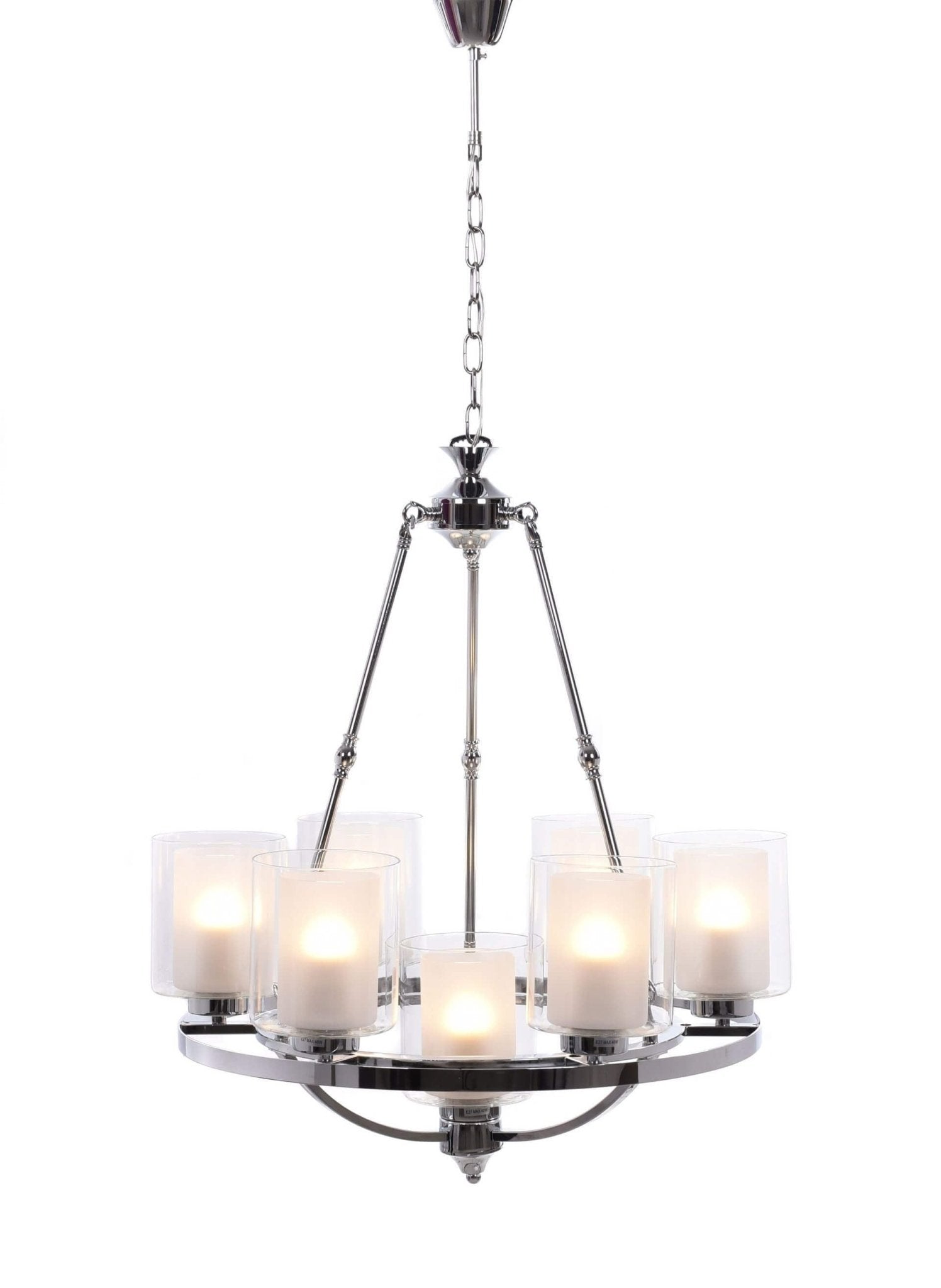 LOFT CHROME PENDANT LAMP SANTINI W7 - LuminaLux