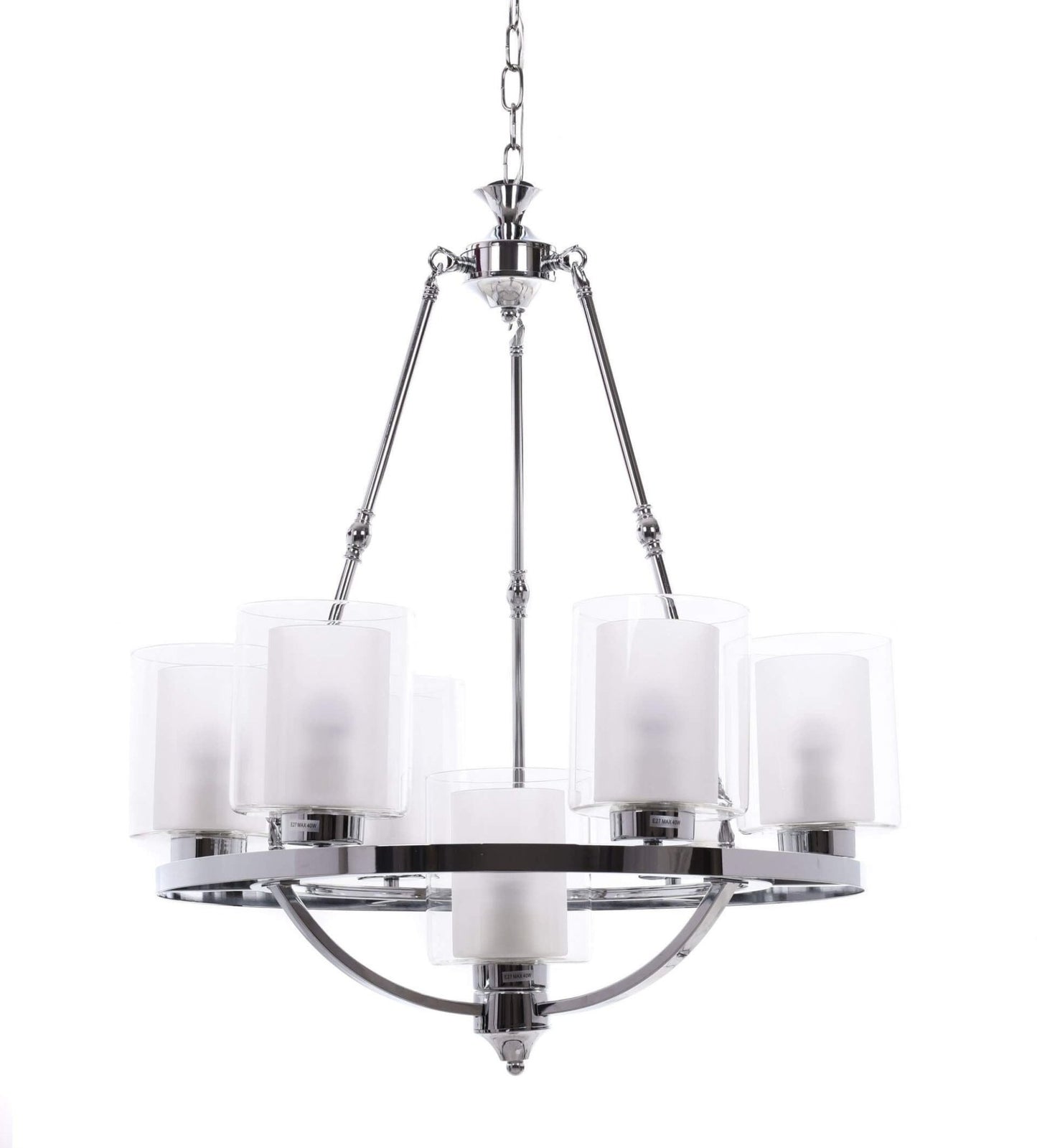 LOFT CHROME PENDANT LAMP SANTINI W7 - LuminaLux