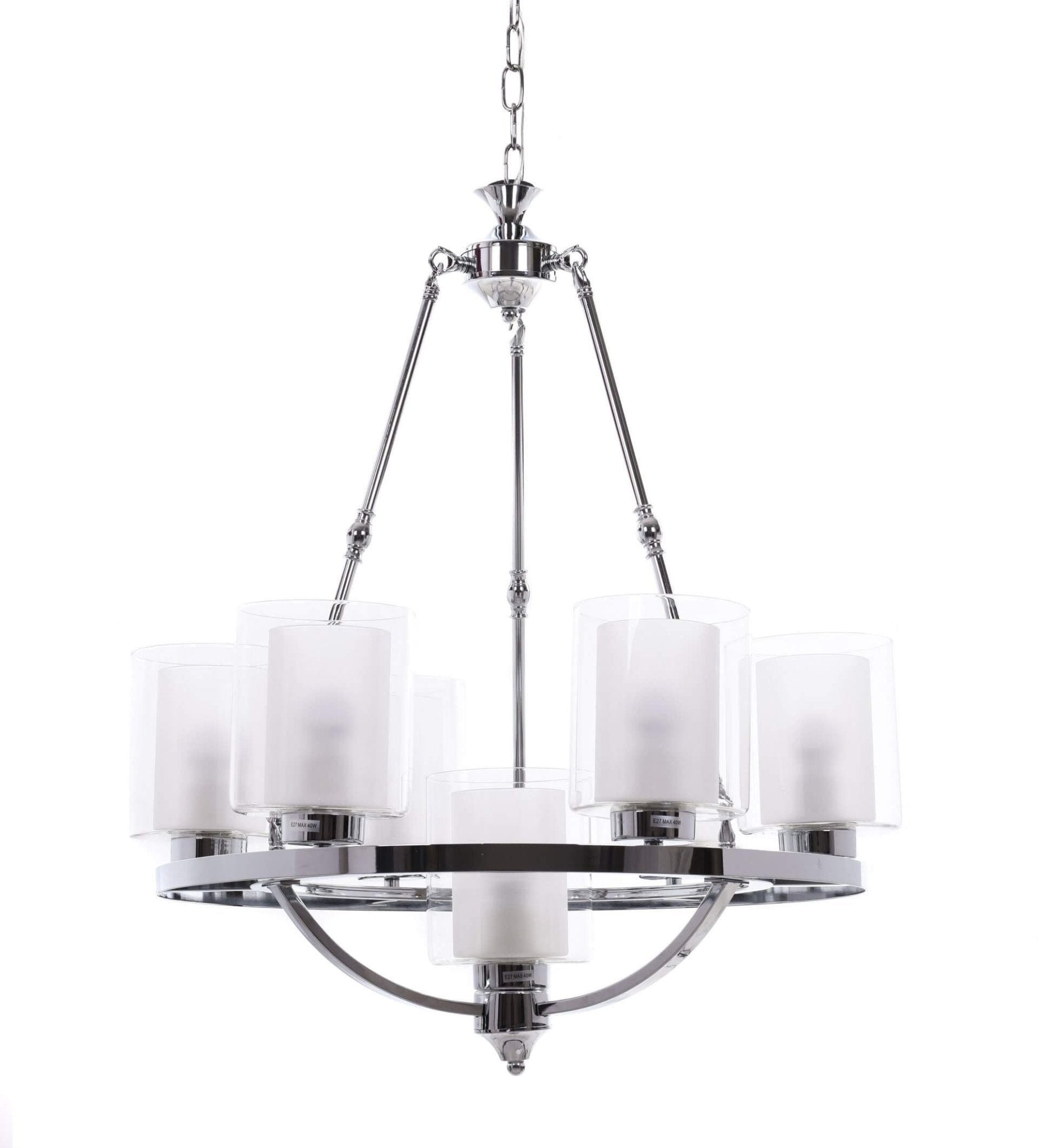 LOFT CHROME PENDANT LAMP SANTINI W7 - LuminaLux