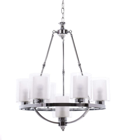 LOFT CHROME PENDANT LAMP SANTINI W7 - LuminaLux