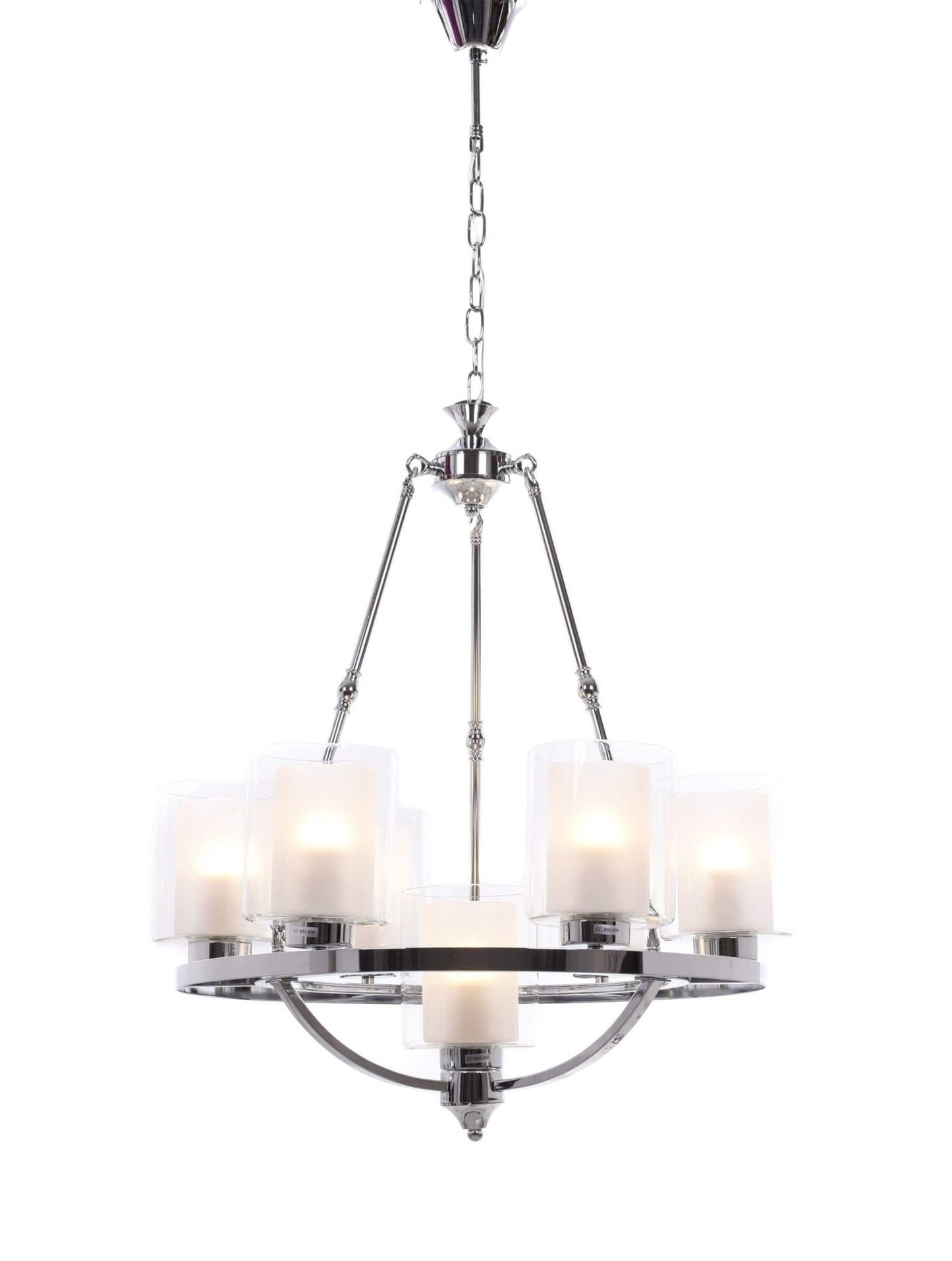 LOFT CHROME PENDANT LAMP SANTINI W7 - LuminaLux