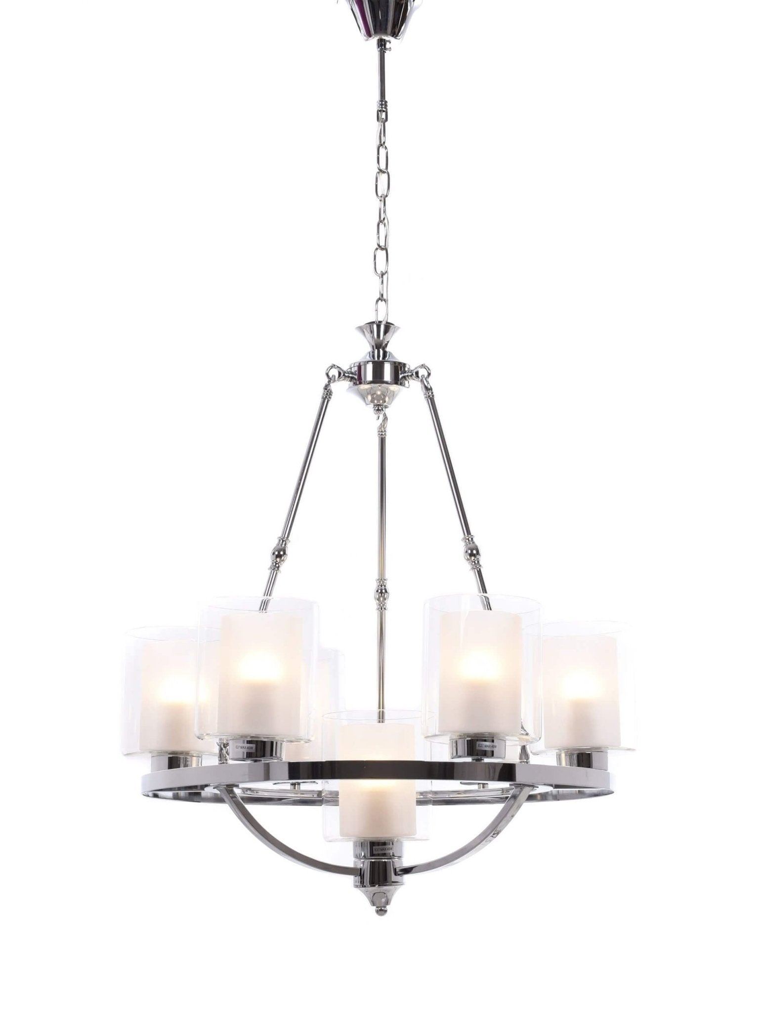 LOFT CHROME PENDANT LAMP SANTINI W7 - LuminaLux