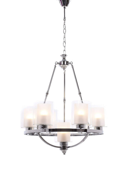 LOFT CHROME PENDANT LAMP SANTINI W7 - LuminaLux