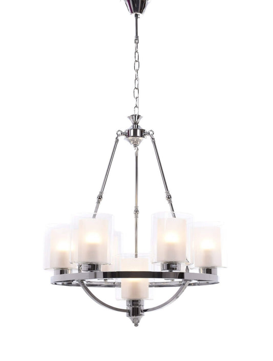 LOFT CHROME PENDANT LAMP SANTINI W7 - LuminaLux