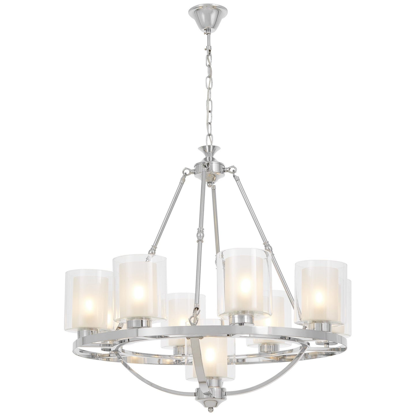 LOFT CHROME PENDANT LAMP SANTINI W9 - LuminaLux