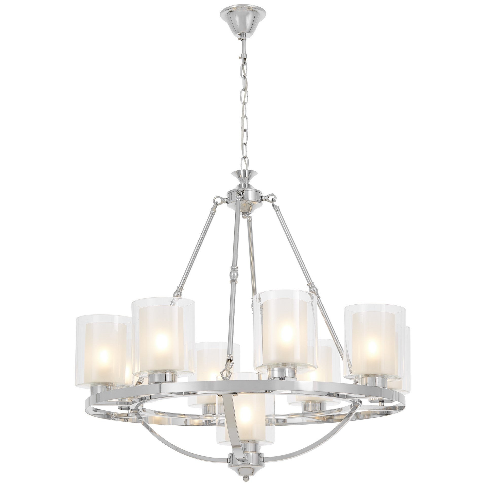 LOFT CHROME PENDANT LAMP SANTINI W9 - LuminaLux