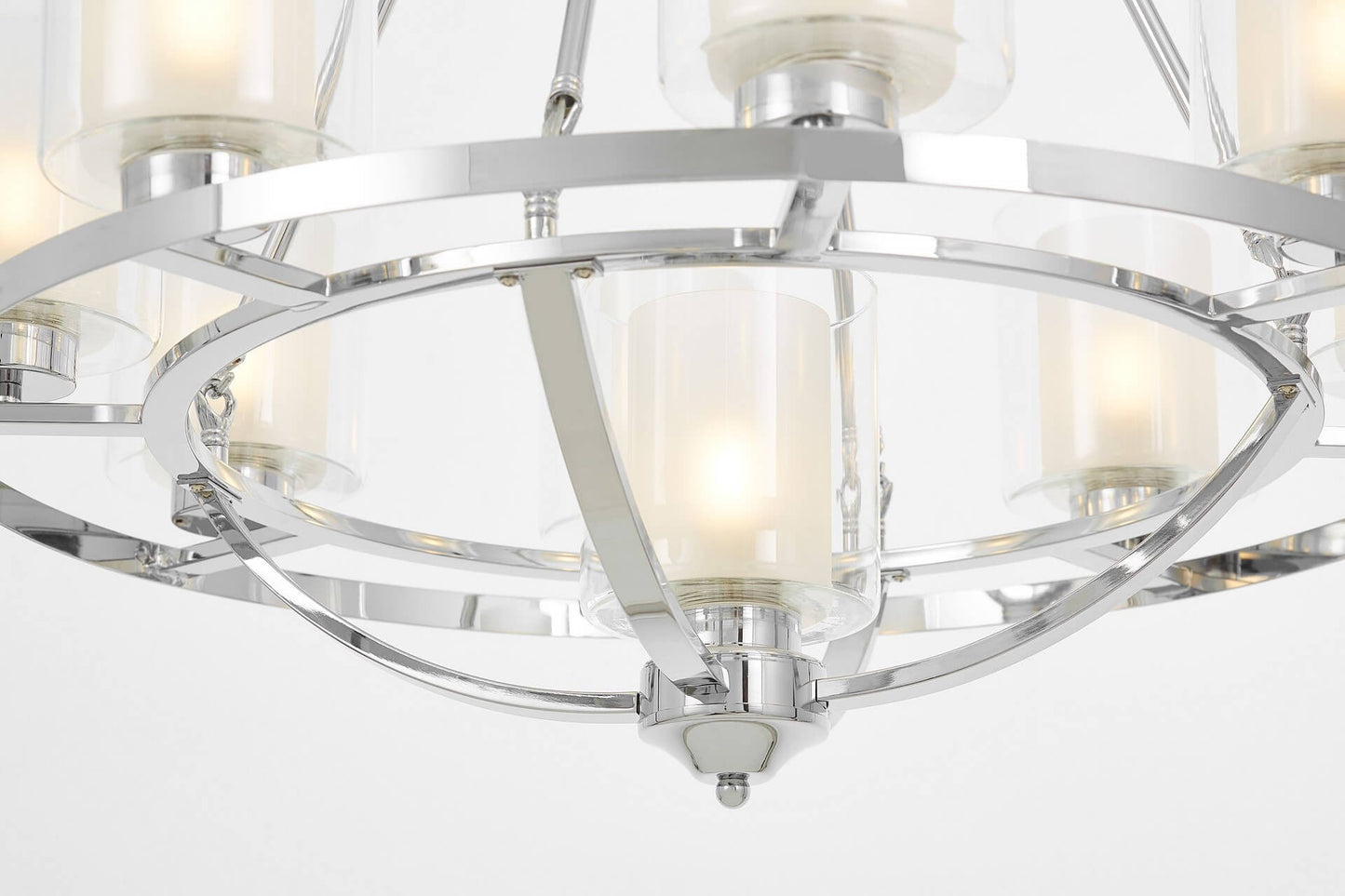 LOFT CHROME PENDANT LAMP SANTINI W9 - LuminaLux