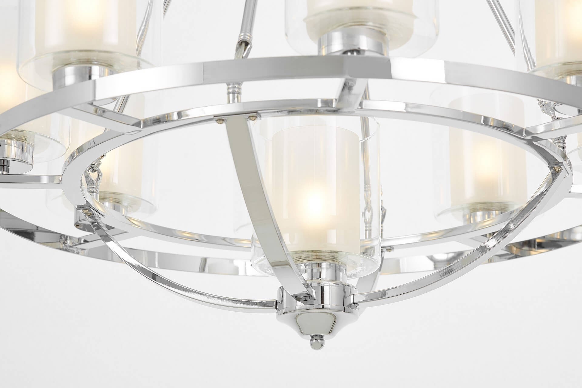 LOFT CHROME PENDANT LAMP SANTINI W9 - LuminaLux