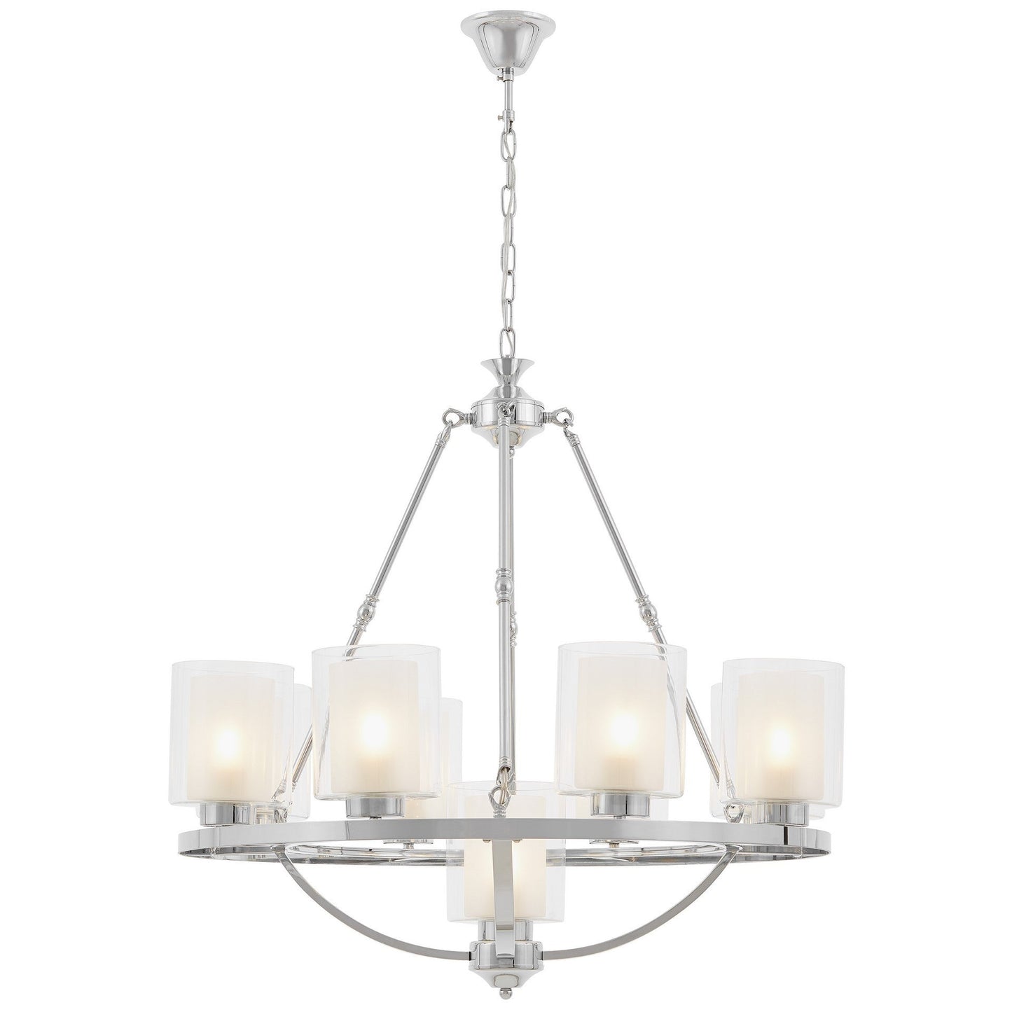 LOFT CHROME PENDANT LAMP SANTINI W9 - LuminaLux