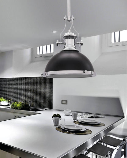 LOFT INDUSTRIAL PENDANT LAMP BLACK ETTORE - LuminaLux