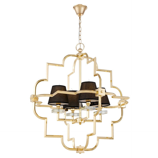 MODERN BLACK AND GOLD BALTIMORE PENDANT LAMP W4 - LuminaLux