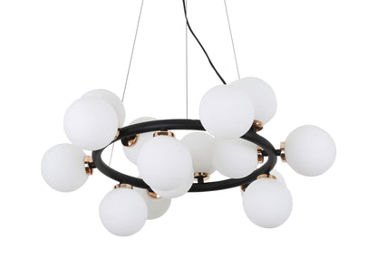 MODERN BLACK AND GOLD MARSIAD PENDANT LAMP W15 - LuminaLux
