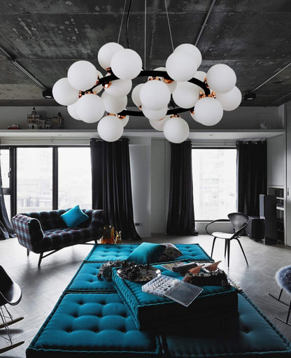 MODERN BLACK AND GOLD MARSIAD PENDANT LAMP W25 - LuminaLux