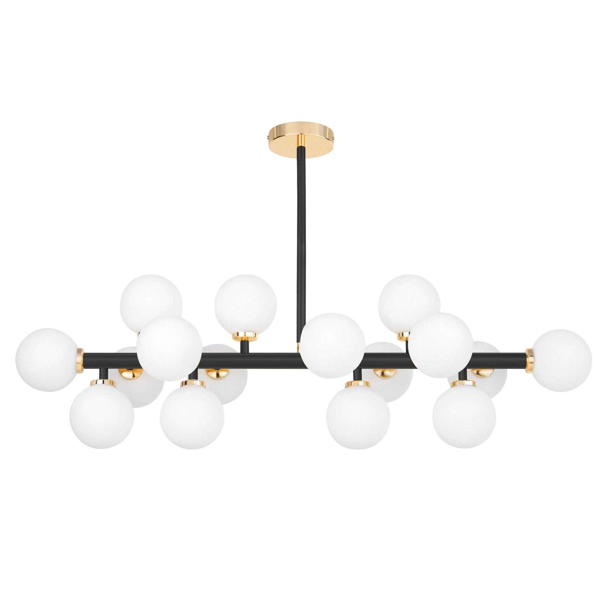 MODERN BLACK AND GOLD PETRICA PENDANT LAMP W16 - LuminaLux