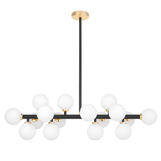 MODERN BLACK AND GOLD PETRICA PENDANT LAMP W16 - LuminaLux