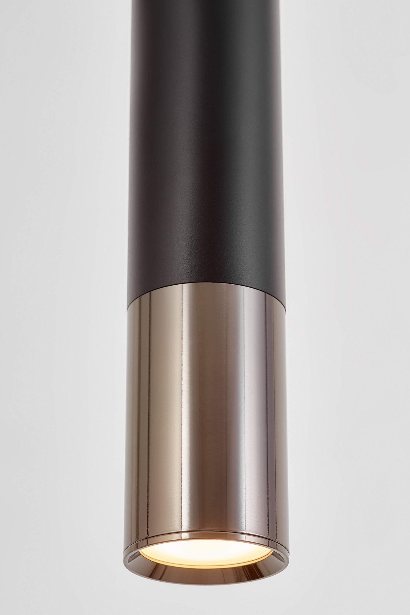 MODERN BLACK AND GRAPHITE TUBE PENDANT LAMP LINEO W1 - LuminaLux