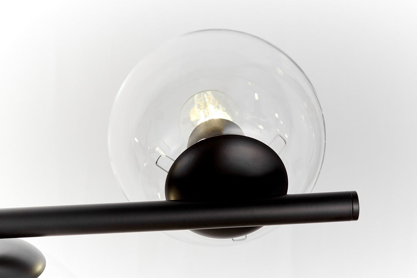 MODERN BLACK AND TRANSPARENT PENDANT LAMP FREDICA W7 - LuminaLux
