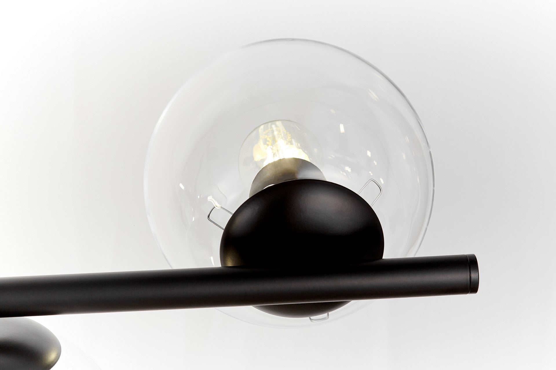 MODERN BLACK AND TRANSPARENT PENDANT LAMP FREDICA W7 - LuminaLux