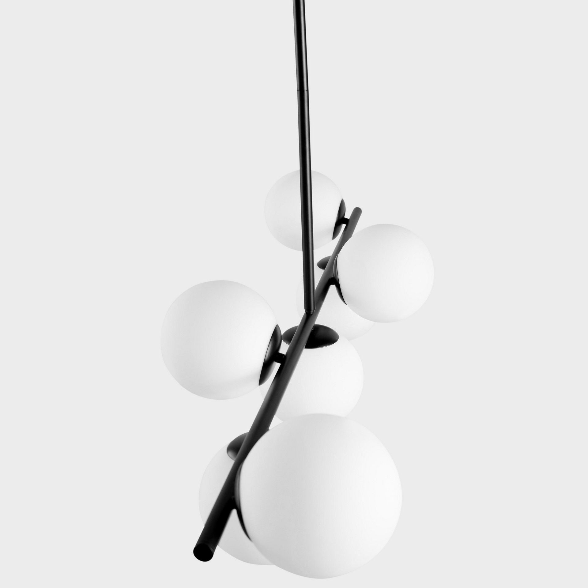 MODERN BLACK AND WHITE PENDANT LAMP FREDICA W7 - LuminaLux