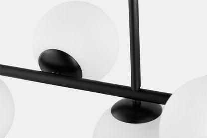 MODERN BLACK AND WHITE PENDANT LAMP FREDICA W7 - LuminaLux