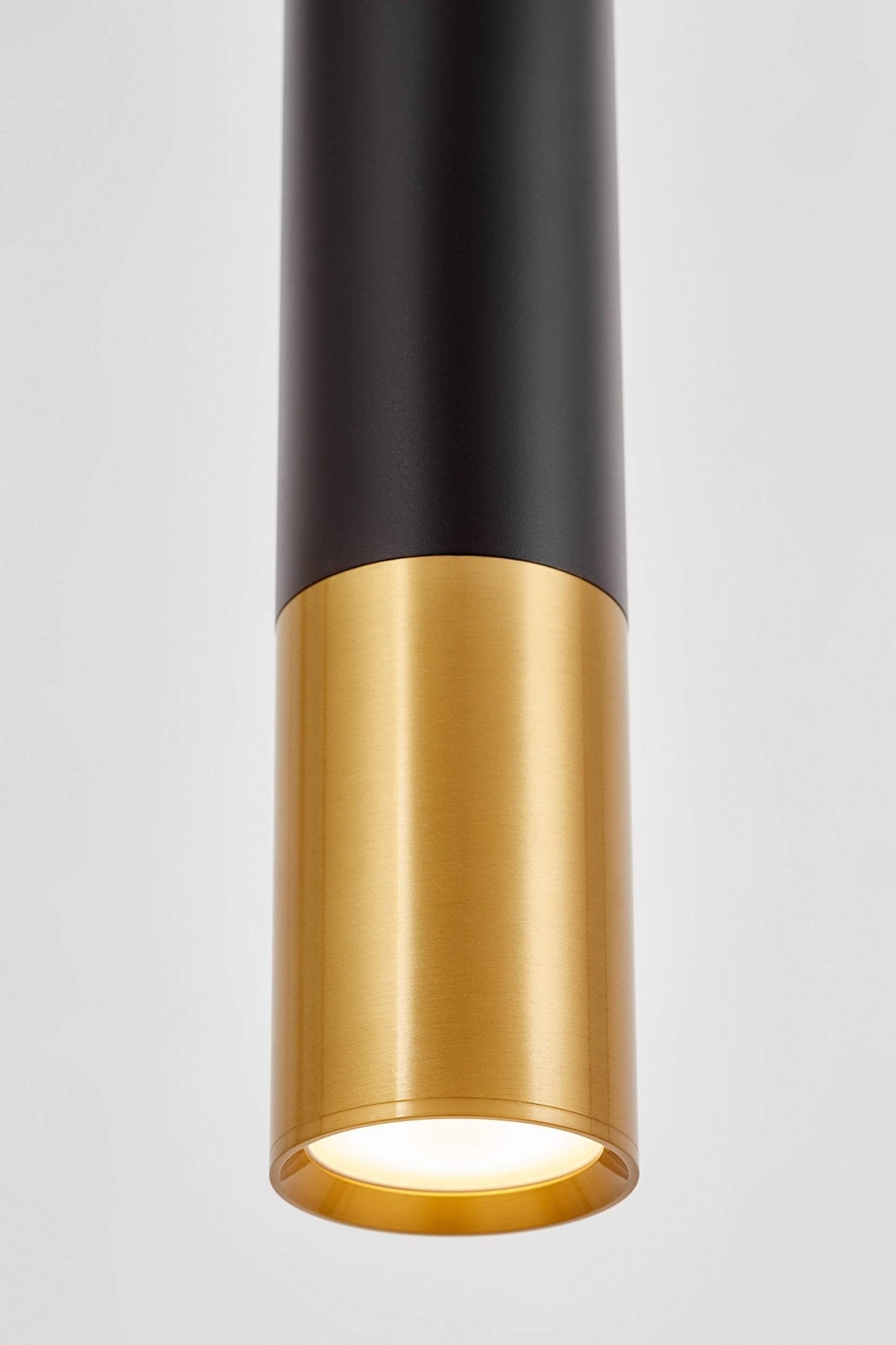 MODERN BLACK BRASS TUBE PENDANT LAMP LINEO W1 - LuminaLux