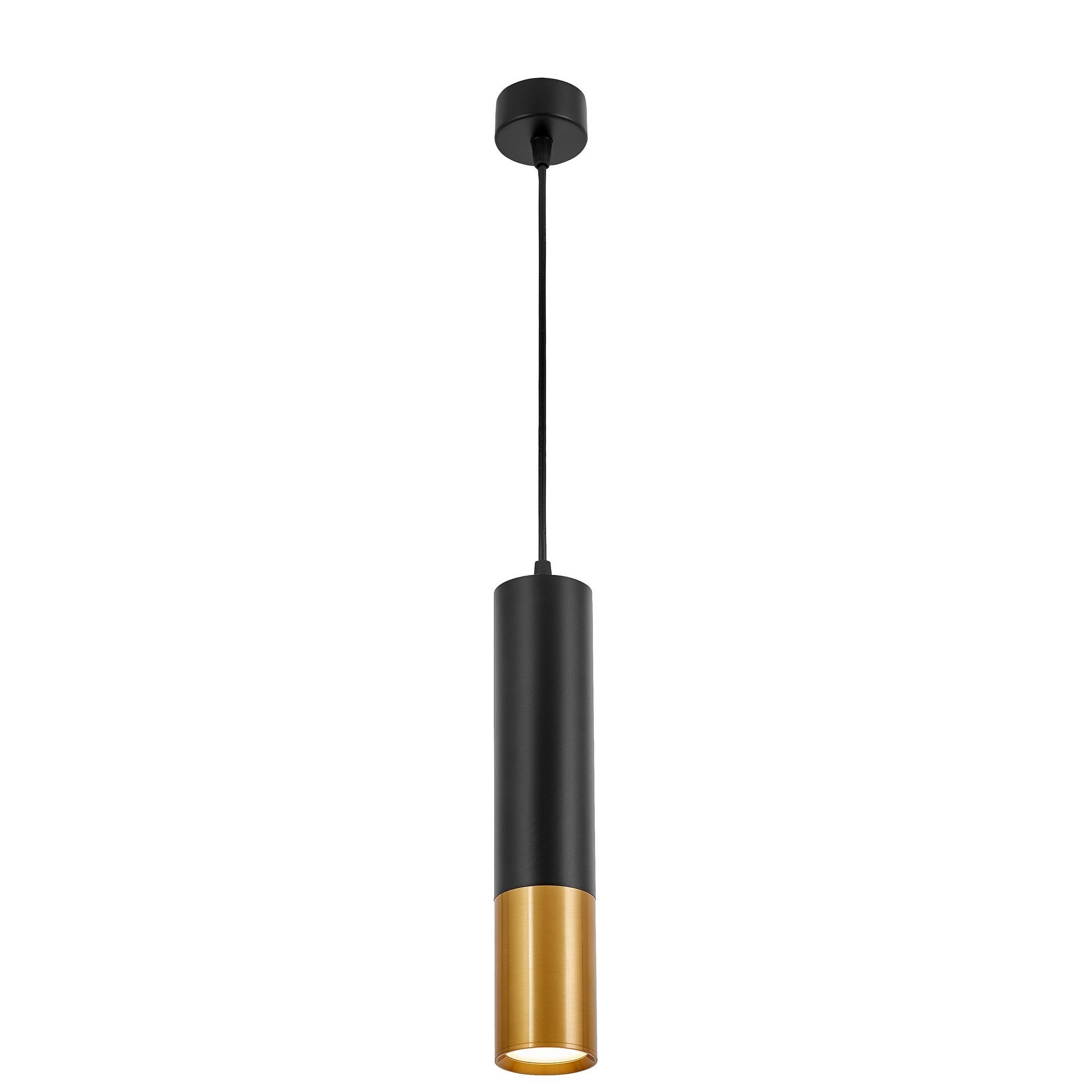 MODERN BLACK BRASS TUBE PENDANT LAMP LINEO W1 - LuminaLux