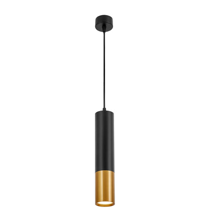 MODERN BLACK BRASS TUBE PENDANT LAMP LINEO W1 - LuminaLux