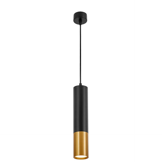 MODERN BLACK BRASS TUBE PENDANT LAMP LINEO W1 - LuminaLux