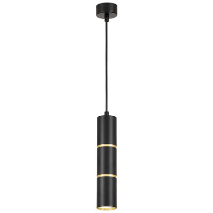 MODERN BLACK - GOLD TUBE PENDANT LAMP ASTI W1 - LuminaLux
