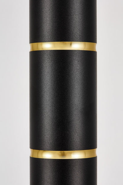 MODERN BLACK - GOLD TUBE PENDANT LAMP ASTI W1 - LuminaLux