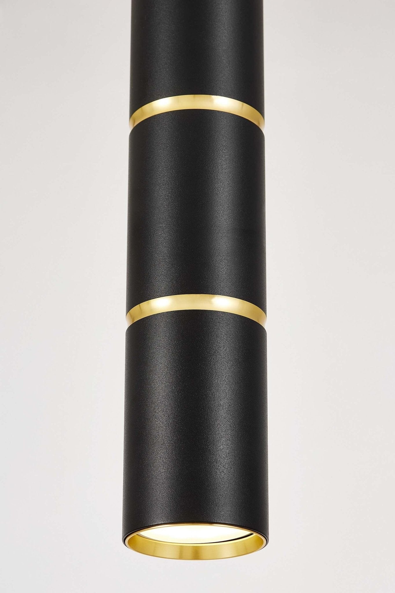 MODERN BLACK - GOLD TUBE PENDANT LAMP ASTI W1 - LuminaLux