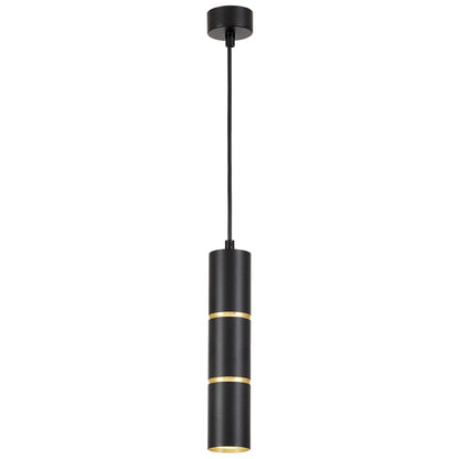 MODERN BLACK - GOLD TUBE PENDANT LAMP ASTI W1 - LuminaLux